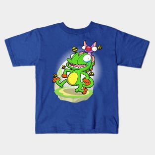 Lizard and Bat! (Bee armor version) Kids T-Shirt